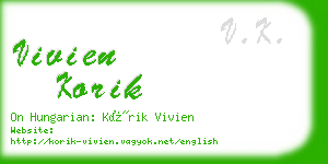 vivien korik business card